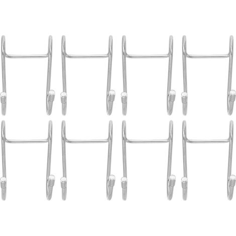 de 8 crochets doubles en acier inoxydable pour salles de (1/5)