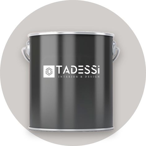 TADESSI Wandfarbe Grau - Nebelgrau - abwaschbare Innenfarbe matt - Dispersionsfarbe - Geruchsarm und Lösemittelfrei