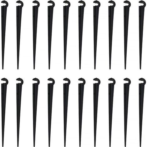 200 piquets de fixation en forme de C pour tuyau d'arrosage - 47 supports capillaires - Tiges de fixation en forme de C pour échafaudage de jardin (1/4)
