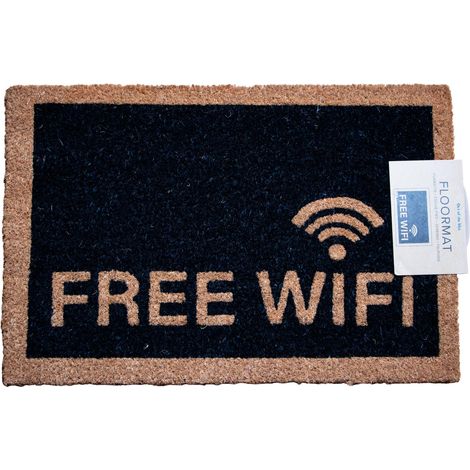 Fußabtreter FREE WIFI Kokosfaser Fußmatte 60x40 cm Abtreter Wlan (1/4)