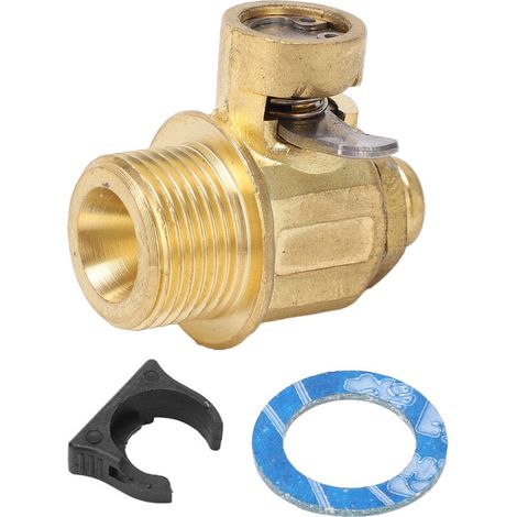 Vanne de vidange d'huile F105S, vanne de vidange d'huile Moteur dorée antirouille avec Pince à Levier LC-10 pour Camion léger de Voiture (1/5)