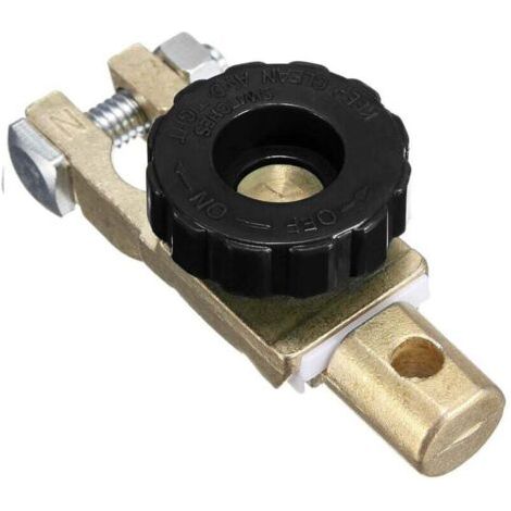 [JAMAIS UTILISÉ]Cosse Batterie 12V 24V Coupe Circuit Batterie Voiture Déconnexion Isolateur de Commutateur Borne avec Bouton Noir pour Voiture Camion Bateau Top Poste (1/4)