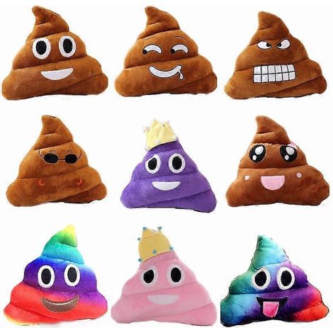 Peluche Caca Rigolote - Cadeau de Noël d'anniversaire ou d'Halloween pour enfants - Coussin Caca Étrange - 20 cm - D (1/5)