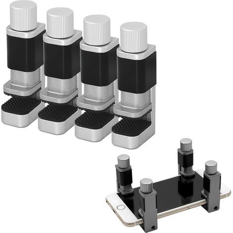 Smartphone-Bildschirmklemme, verstellbare Clip-Bildschirmhalterung, Reparaturwerkzeug, verstellbare Metallclip-Halterungen, LCD-Bildschirm-Installationsklemme, 4 Stück, Kiuiom (1/5)