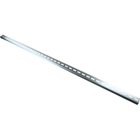Rail DIN RS PRO 1m x 35mm x 7.5mm, Fendu, Rail oméga en Acier ( Prix pour Paquet de 4 )