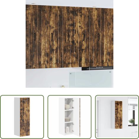 vidaXL Küchenmöbel Holz - Küchenschrank Geräucherte Eiche 30 x 31 x 100 cm Holzwerkstoff (1/5)