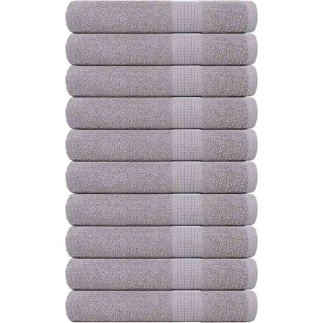 Serviettes de sauna FROGN, lot de 10. Grises, 80 x 200 cm, 360 g/m².