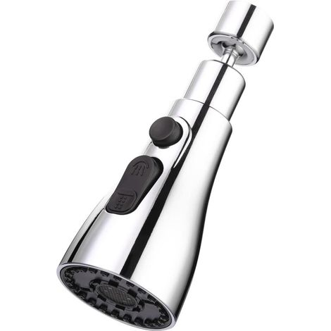 Lntyq Douchette Evier Cuisine Robinet 720 Degres, 3 Modes Embout Robinet Cuisine avec Aerateur, Mitigeur Evier Cuisine Tete de Robinet Rotative, Adaptateur Robinet Universal Orientable