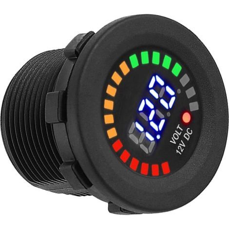 LED digital display voltmeter for motorcycle and car, 12V, waterproof, voltage gauge, black, new (1/5)