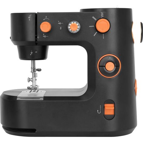 Máquina de coser eléctrica, funcionamiento en dos modos, diseño compacto, color negro. (1/2)