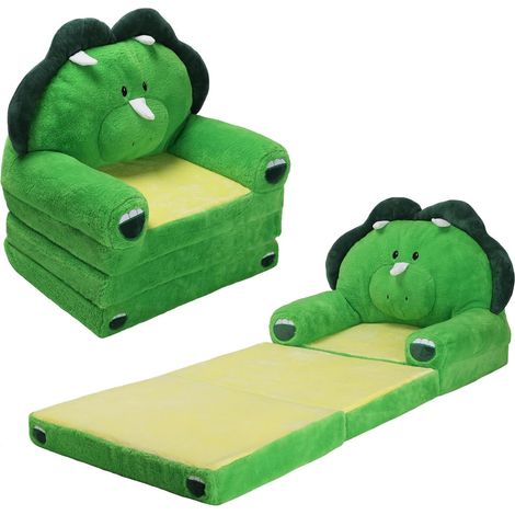 Canapé Enfants, Peluche Canapé-Lit Fauteuil Enfant Dinosaures (1/5)