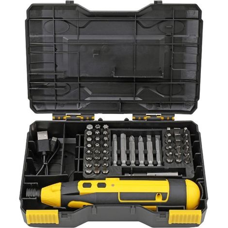 Tournevis électrique sans fil, outil de réparation de perceuse électrique rechargeable au lithium-ion 4V (1/4)