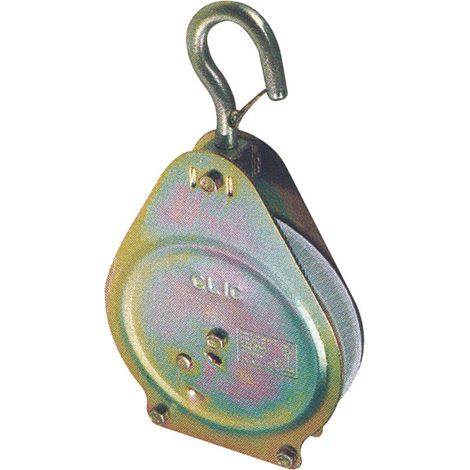 Outifrance – Poulie à Cliquet Anti-retour 1600460 – Charge 80 Kg – Pour cordes Ø 20 à 30 mm – Acier bichromaté avec gorge trapézoïdale