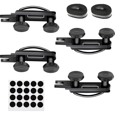 SWANEW Confezione da 4 morsetti a U per box da tetto per auto. viti. supporto per accessori per l'installazione del box da tetto (1/5)
