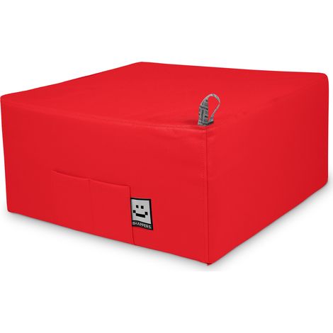 Pouf Lit 1 place Similicuir Indoor Rouge Happers Unique rouge (1/5)