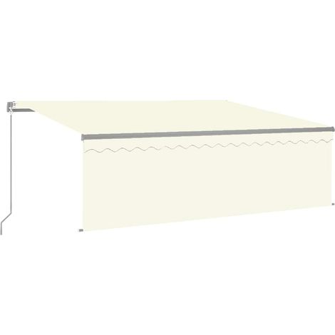 Tenda da Sole Tenda parasole Retrattile Manuale con Parasole 4x3 m Crema (1/5)