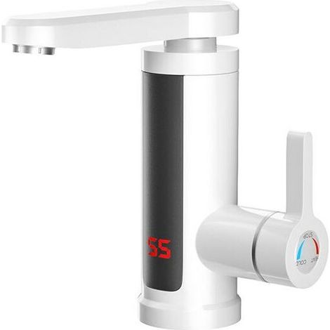 Ahlsen Mezclador de lavabo, grifo de agua caliente instantáneo, cocina, lavavajillas, baño, grifo de agua caliente eléctrico instantáneo (1/4)