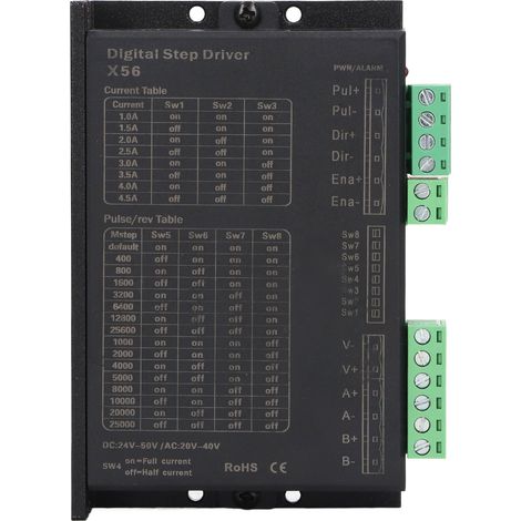 Zweiphasen-Schrittmotorsteuerung, digitale CNC-Steuerung, DC 24–50 V, AC 20–40 V, 1,0–4,5 A (1/5)