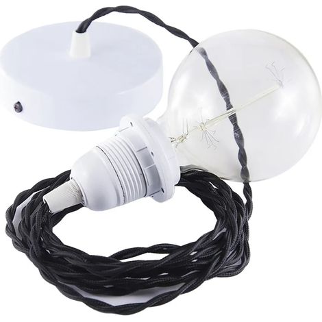 Lampe suspension Creative Cables tm04 douille E27 cuivre (1/3)