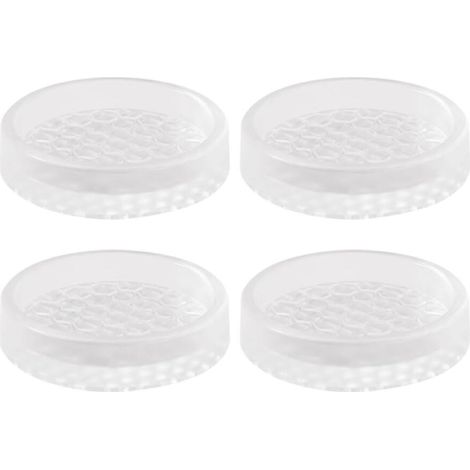 4 Pièces Patins pour Meubles,5cm Transparent Patin Antidérapant en , Protection Pied de Chaise, Patins Antidérapants Coupelles de roulettes pour Meubles pour Lit Armoire Canapé Chaise Table (1/5)