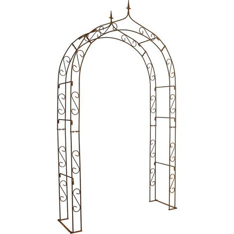 Torbogen Rosenbogen Edelrost 140 cm Rankhilfe Kletterhilfe Rosenspalier Rost