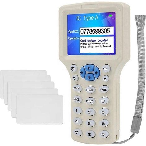 Lecteur de cartes à puce RFID NFC + duplicateur de cartes RFID 5XUID 125K 13,56 MHz, programmateur de clés IC/ID RFID, réplicateur de clés (1/5)