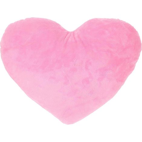 Coussin décoratif en forme de cœur en peluche, cadeau idéal pour la Saint-Valentin ou une fête.-30.00X23.50X8.00CM-Pink (1/3)
