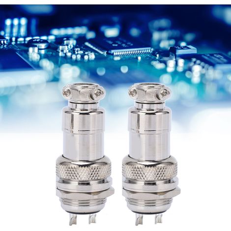 Connecteur mâle-femelle aviation 2 broches de 20 mm (1/5)