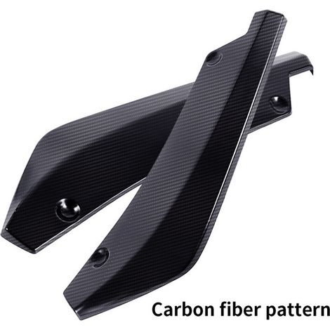 Diffuseur d'aileron arrière universel 2 pièces, spoiler de pare-chocs en fibre de carbone, protecteur de déflecteur canard, kit de lèvre de séparateur pour voiture, décoration extérieure auto. (1/5)