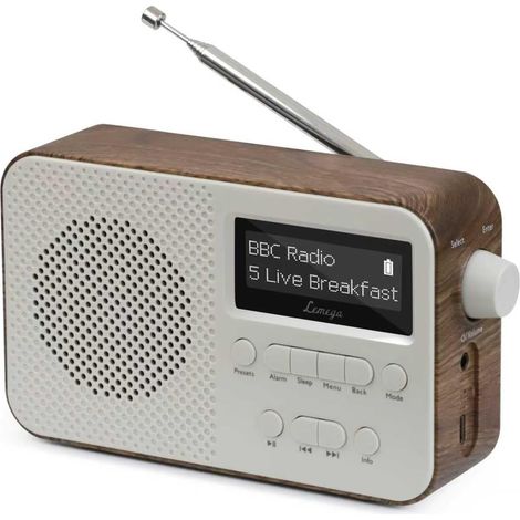 Radio Dab/Dab+, Bluetooth 5.3, Écran LCD, Piles AA, Noyer (1/5)