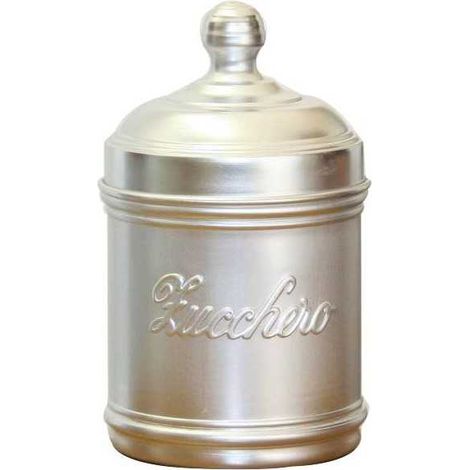 Tarro de aluminio con azúcar, 10 cm de diámetro y 12 cm de altura, Ottinetti