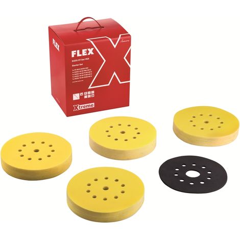 Flex Starterset Schleifpapier Wand-/Decke Xtreme D225 ST-Set VE5 50tlg.