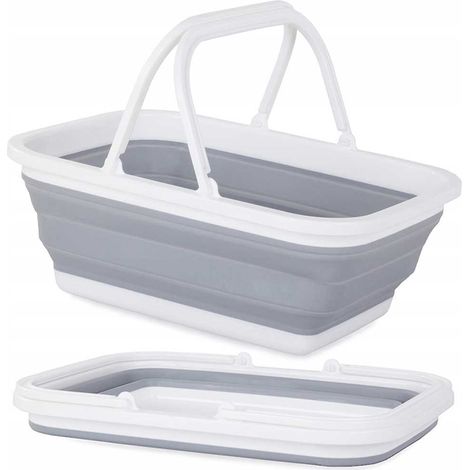 Panier pliable en silicone avec poignées - 01549 (1/5)