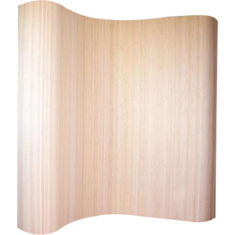 Pegane – Paravent bambou naturel 200 x 250 cm – Souple et modulable – Revers en feutrine grise – Pour aménagement intérieur