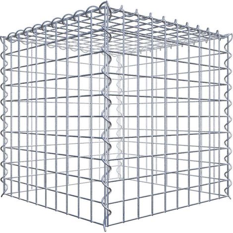 Gabiondeco - Gabion - Element de prolongation en hauteur 50 cm x 50 cm x 50 cm (L x H x P). maille 5 x 5 cm. Spirale. Attention : il manque une grille - Made in Germany (1/5)