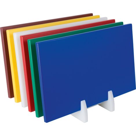 Planche découpe - PE - 500x300x15mm - Blanc - Pain/Fromage - Antidérapant - Saro (1/2)