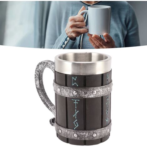 Chopine à bière viking créative, grande chope en acier inoxydable, ornement original (1/5)