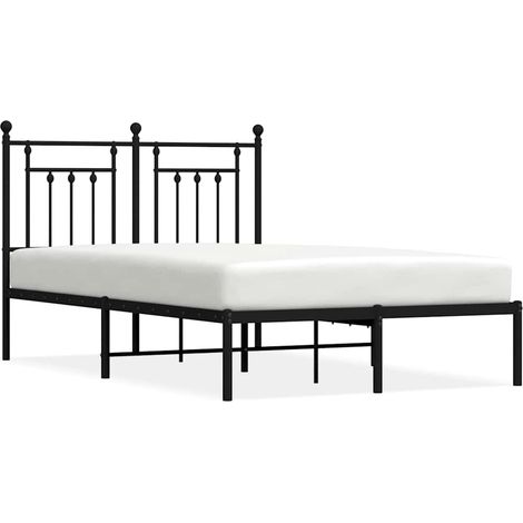 Maison Exclusive - Giroletto con Testiera in Metallo Nero 120x190 cm (1/5)