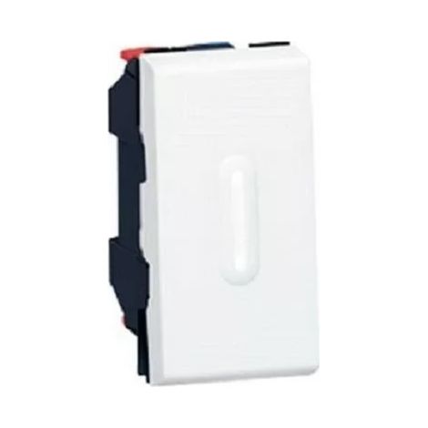Legrand 077032 - Prog Mosaic reversing pushbutton - 1 mod - with LED indicator - 6 A - white