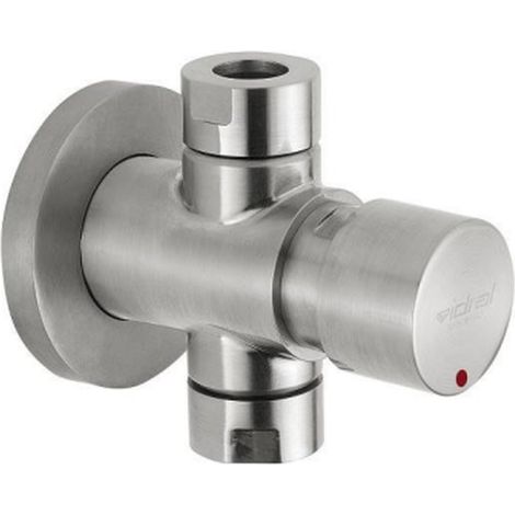 Rubinetto per doccia esterno temporizzato 25 sec in acciaio inox spazzolato - Idral 08430-30 (1/4)