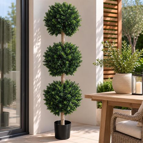 150cm UV Protected Triple Ball Topiary Tree Artificial Premium (1/4)