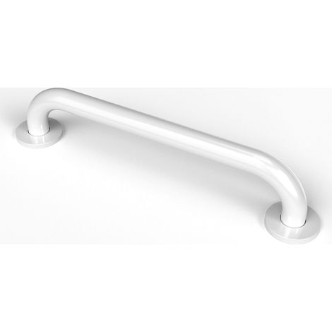 Nymas NymaPRO Round Flange Steel Grab Rail 450mm Length - White (1/2)