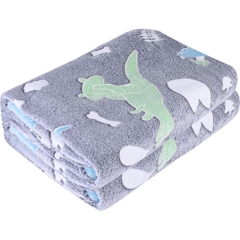 Couverture de nuit pour enfants - Dinosaure, Couverture molletonnée douce et chaude pour garçonnets et enfants, Couverture Dinosaure (1/5)