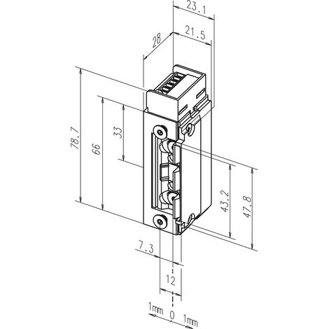abridor de puerta electrónico effeff 143.13 contacto momentáneo continuo