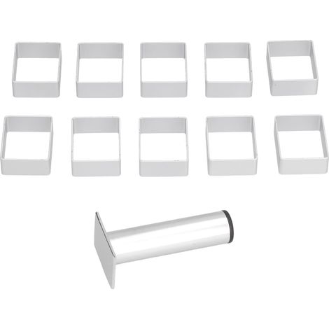 Moule à gâteau en acier inoxydable, lot de petits rectangles pour biscuits, pâtisserie, fondant et gâteaux de lune, outil de cuisson pour cuisine (1/5)