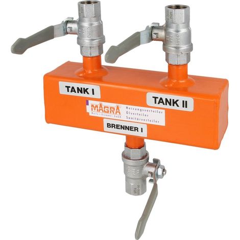 Répartiteur monotube 1/2’’, 2 citernes, 1 brûleur