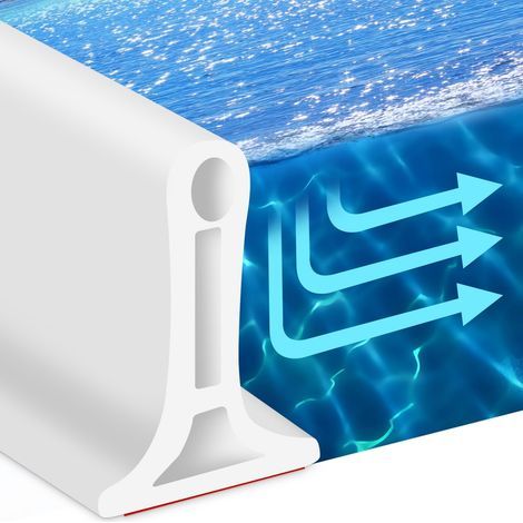 2 m Barre de seuil de douche autocollante à 360° (1/5)