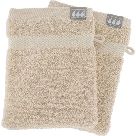 Set di 2 flanelle 15x21 cm 100% cotone - beige - Tendance