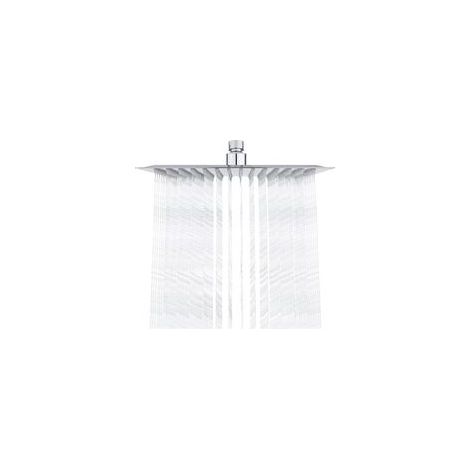 Pommeau de douche en acier inoxydable – économiseur d’eau, tête de douche carrée 25 cm, universel pour système pluie, filetage 1/2 pouce, rotation à 360° et inclinaison à 30°, installation et entretie (1/5)