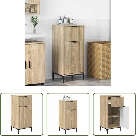 Rangement salle de bain - Cabinet de salle de bain Chêne Sonoma 39,5 x 36 x 88 cm (1/5)